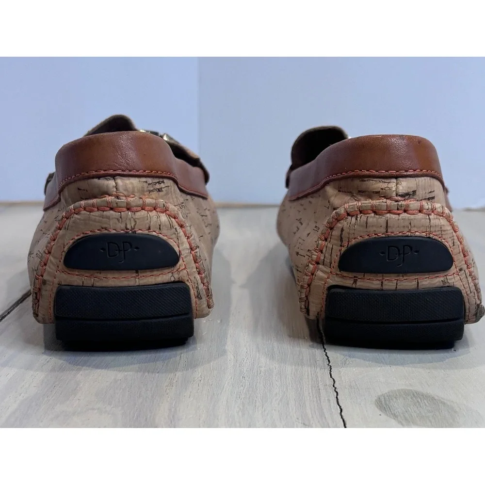 Donald J Pliner Derrik Mens 11.5M Natural Cork Driving Loafers Bit Moccasins